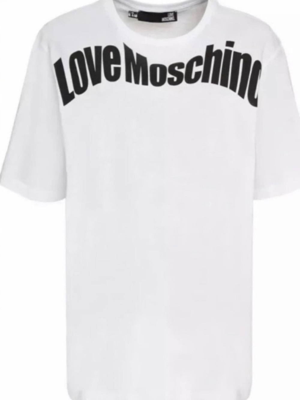 Love Moschino White Tee with Black Logo